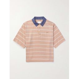 Striped Woven Polo Shirt