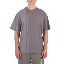 Mid Grey Vector Cotton T-Shirt, Size Large