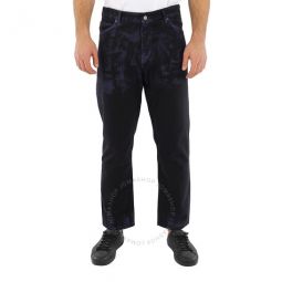 Mens Black Corrosion Straight-Leg Jeans, Brand Size 52 (US Size 36)