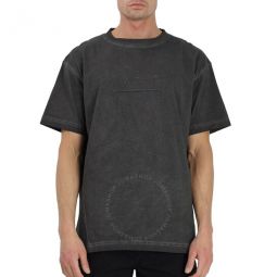 Black Dissolve Dye Cotton T-shirt, Size Medium
