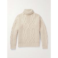 Theo Cable-Knit Merino Wool Rollneck Sweater