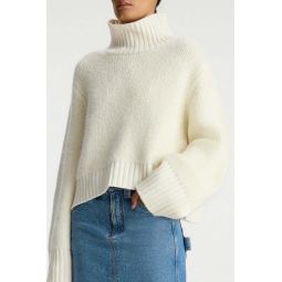 Theo Wool Turtleneck Sweater - White