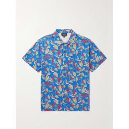 Lloyd Convertible-Collar Printed Crepe Shirt