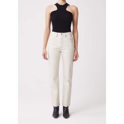 Agolde Recycled Leather 90s Pinch Waist Jeans - Powder