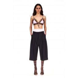 TAILORED CULOTTE WITH EXPOSED BOXER - Black/Grey