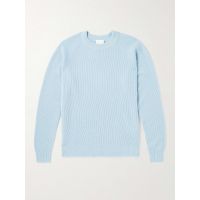 Ribbed Stretch-Cashmere Sweater