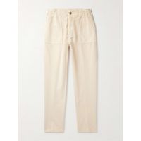 Fatigue Tapered Garment-Dyed Stretch-Cotton Corduroy Drawstring Trousers