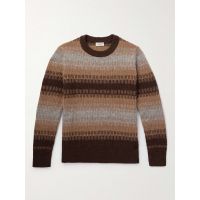 Slim-Fit Striped Alpaca-Blend Sweater