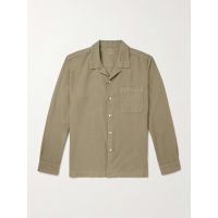 Luke Camp-Collar Garment-Dyed Cotton-Flannel Shirt