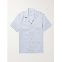 Baker Camp-Collar Linen Shirt