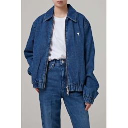 Ami Adc Zipped Jacket - Used Blue