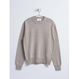 Ami Adc Wool Tricotine Crewneck Sweater - Champagne
