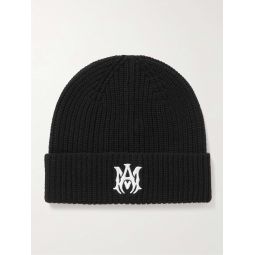 Logo-Embroidered Ribbed Cashmere Beanie