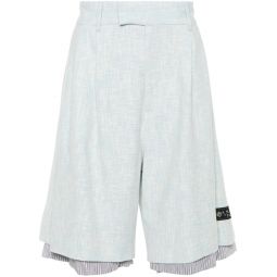 Cross Hatch Layered Skater Shorts