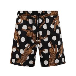 Leopard Polka Dots Silk Shorts