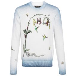 Embroidered Hummingbird Crewneck Sweatshirt