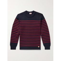 Molene Logo-Appliqued Striped Wool Sweater
