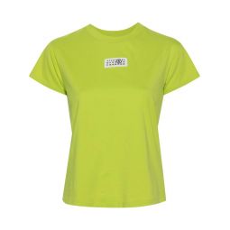 MM6 Women Cropped Neon Green T-Shirt