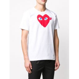COMME DES GARCONS PLAY MEN Red Hearts Blue Eyes T-Shirt