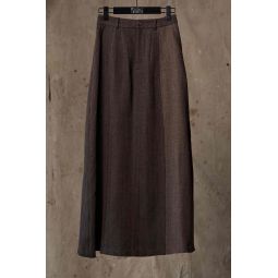 AVIVA JIFEI XUE Lowrise A-line Patchwork Maxi Skirt