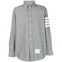 THOM BROWNE Men Straight Fit Shirt W/ 4 Bar In Chambray