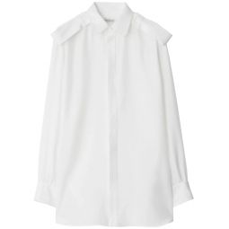 BURBERRY Womens Shoulder Button Silk Shirt