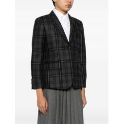 THOM BROWNE Women Tartan Flannel Classic Sportcoat