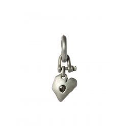 PARTS OF FOUR Jazzs Solid Heart Earring (Extra Small, 0.2 CT, Tiny Faceted Diamond Slab, DA+FCDIA)