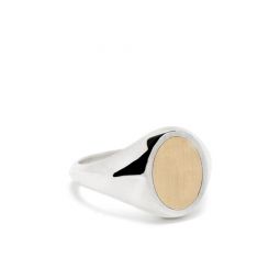 MAOR Meek Ring Oval Top in Silver and Yellow Gold