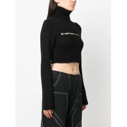 PALM ANGELS Women All Roads Cropped Turtleneck