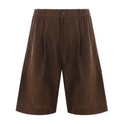 ZIGGY CHEN Men Extended Fabric Layer Drop Crotch Shorts