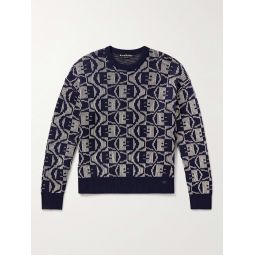 Katch Wool and Cotton-Blend Jacquard-Knit Sweater