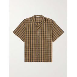 Samir Camp-Collar Checked Cotton Shirt