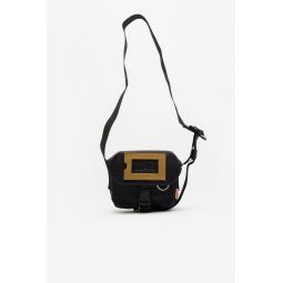 Nylon Messenger Bag in Black