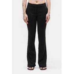 Tailored Wool Blend Trousers in Black