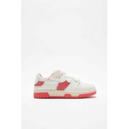 Low Top Sneakers - White/Electric Pink