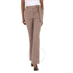 Ladies Mink Brown Pemilia High Waist Flare Trousers, Brand Size 38 (US Size 4)