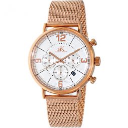 Plunge Chronograph Quartz White Dial Mens Watch