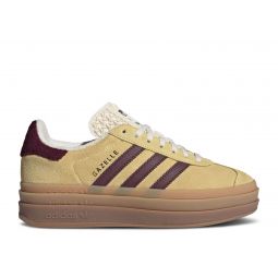 Wmns Gazelle Bold Almost Yellow Maroon
