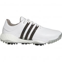 adidas Tour360 22 BOOST Golf Shoes - Cloud White/Core Black/Silver Metallic