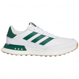 adidas S2G Spikeless Leather 24 Golf Shoes - Cloud White/Collegiate Green/Gum