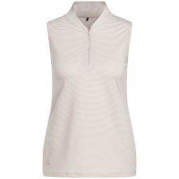 adidas Womens Two-Color Ottoman Sleeveless Golf Polo Shirt - ON SALE