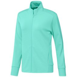 adidas Womens Textured Full-Zip Golf Jacket