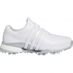 adidas Womens Tour360 24 BOOST Golf Shoes - Cloud White/Cloud White/Silver Metallic