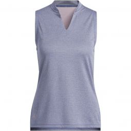 adidas Womens Ultimate365 Textured Sleeveless Golf Polo Shirt