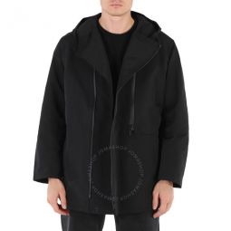 Y-3 Black Relaxed Fit Classic Dense Woven Hooded Parka, Size Small