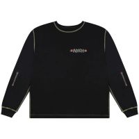 Tatreez Logo Contrast Stitched Long Sleeve Shirt - Black