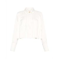 Estrade Pleated Crop Shirt - Ivory