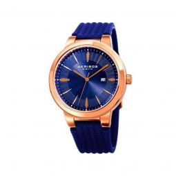 Mens Silicone Blue Dial