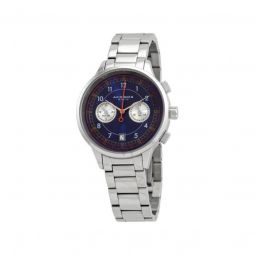 Mens Chronograph Stainless Steel Blue Dial